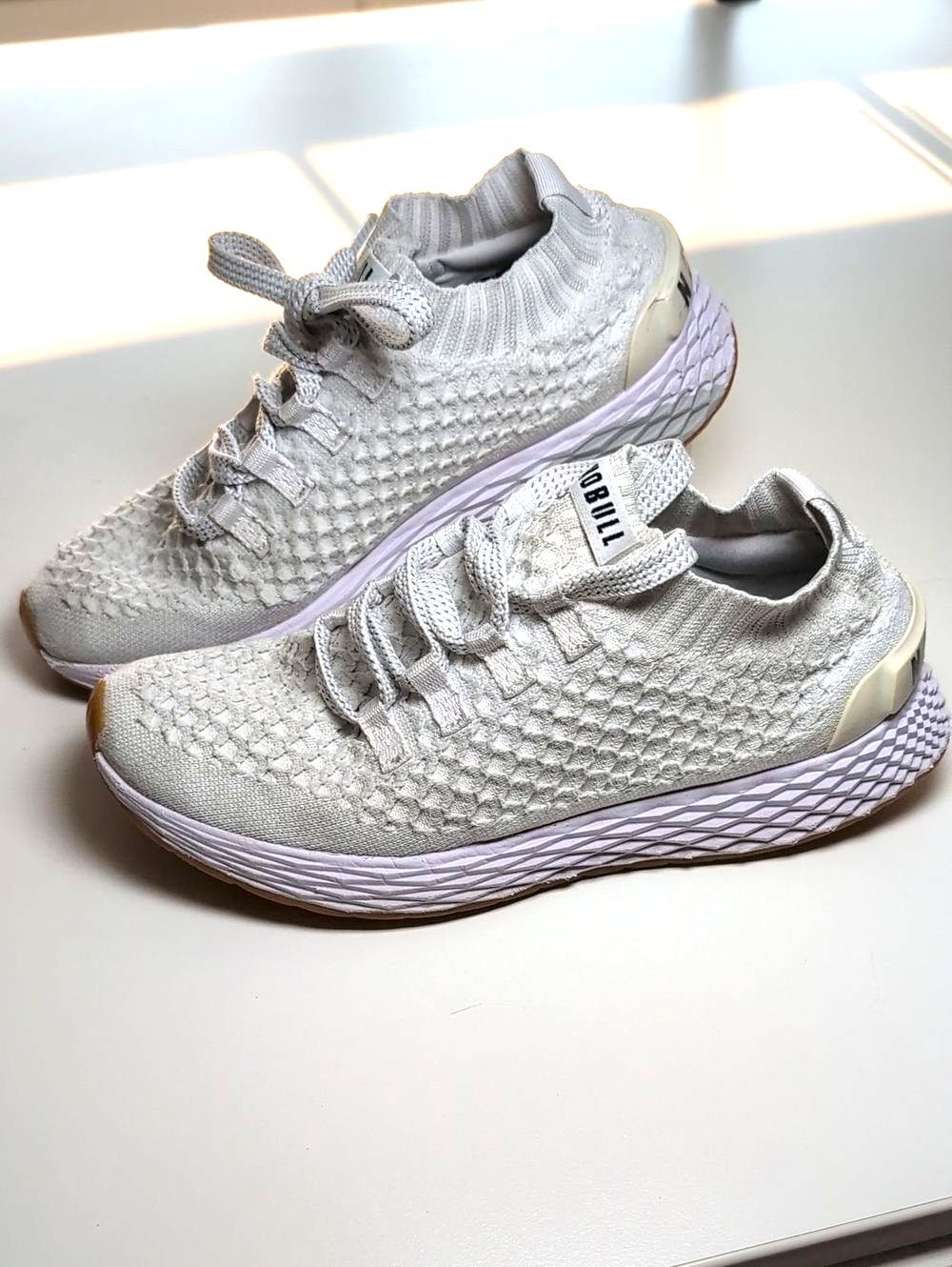 NOBULL Light Grey Knit Lace-Up Women's Sneakers